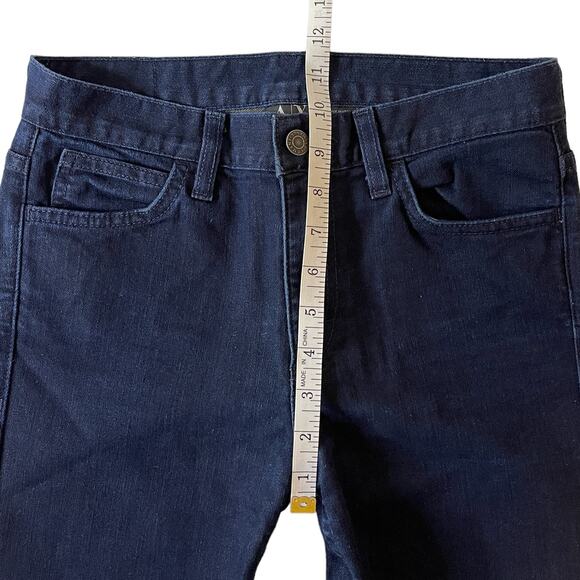 Armani Exchange High Waist Flared Dark Wash Blue Denim Jeans Size 2 - Picture 11 of 14